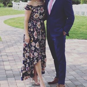 Floral high low dress